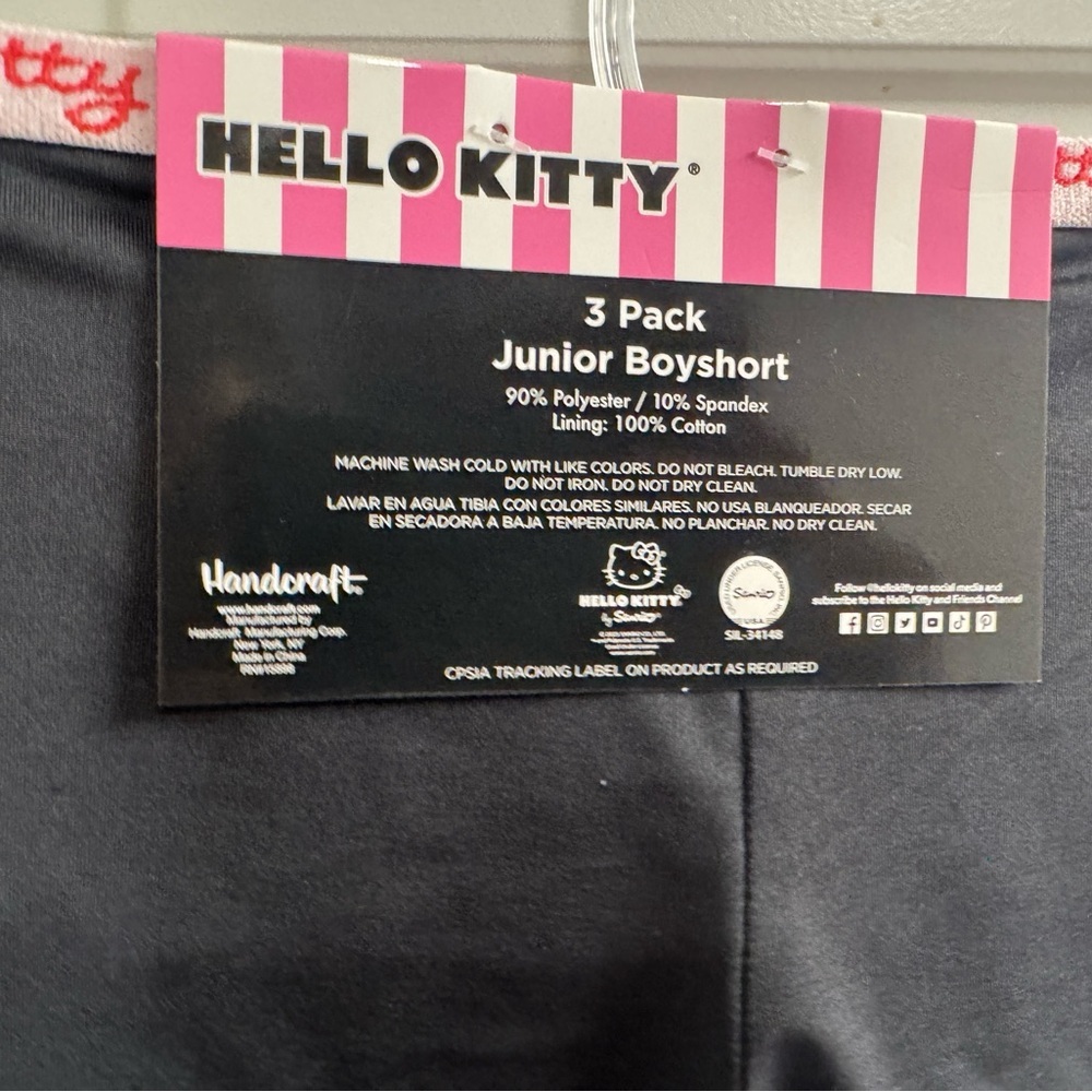 Hello Kitty Boyshorts - Pink and White, and black 💕🤍🖤 - Picture 3 of 3